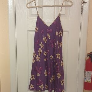 August silk slip purple floral slip